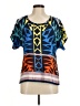 Angie 100% Polyester Blue Short Sleeve Blouse Size M - photo 1