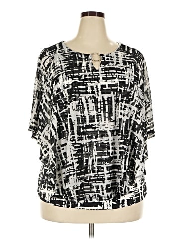 NY Collection Short Sleeve Blouse (view 1)