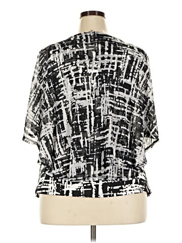 NY Collection Short Sleeve Blouse (view 2)