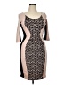 Sangria Graphic Tan Cocktail Dress Size 14 - photo 1