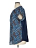 Papermoon 100% Polyester Blue Short Sleeve Blouse Size 1X - photo 5