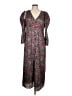 J.Crew Collection 100% Polyester Paisley Gray Casual Dress Size 10 - photo 1