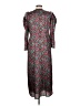 J.Crew Collection 100% Polyester Paisley Gray Casual Dress Size 10 - photo 2