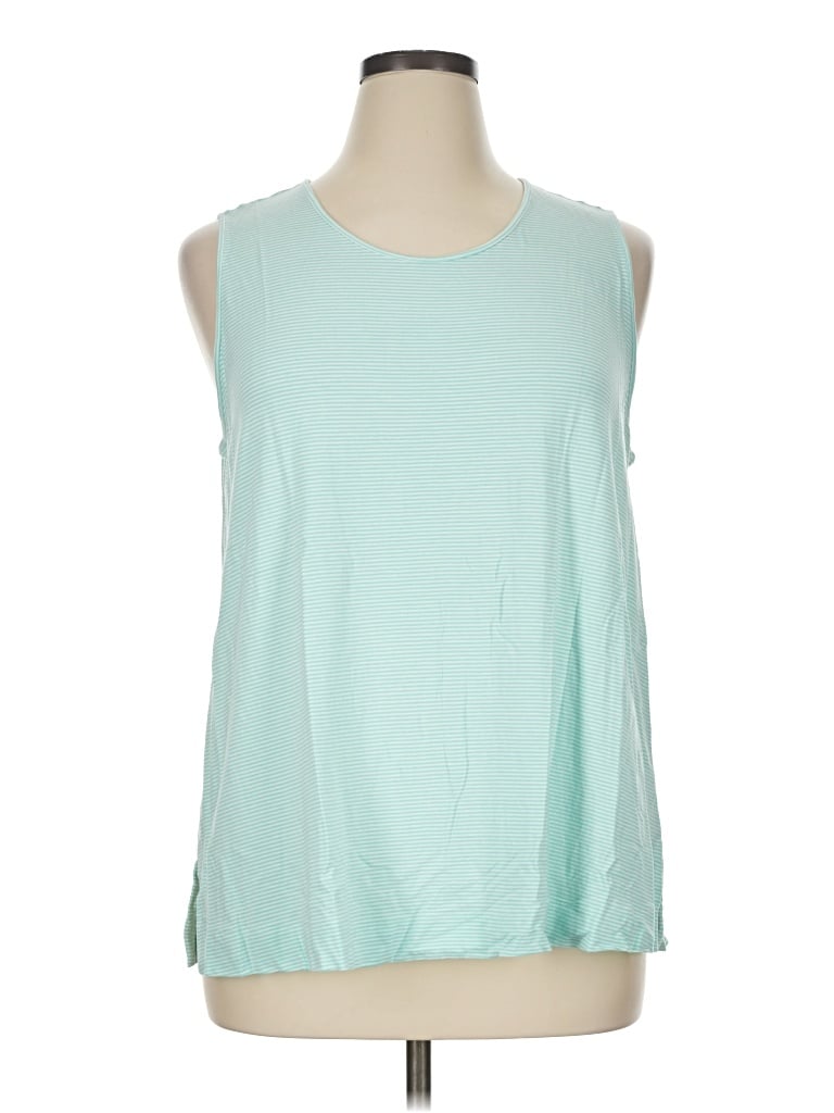 Pre-owned Jjill Sleeveless T-shirt In Teal
