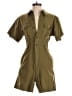 Alex Mill 100% Cotton Solid Green Romper Size XS - photo 1