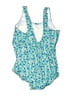 Lands' End Floral Blue One Piece Swimsuit Size 16 - photo 2
