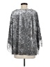 Melissa Paige Metallic Silver 3/4 Sleeve Blouse Size M - photo 2