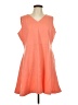 Lands' End Solid Orange Casual Dress Size L - photo 1