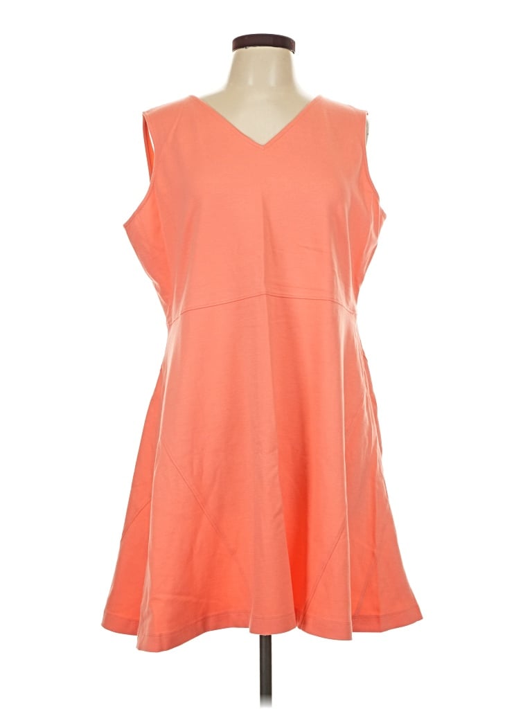 Pre-owned Lands' End Casual Dress In Orange
