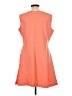 Lands' End Solid Orange Casual Dress Size L - photo 2