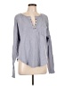 Bobi 100% Cotton Gray Long Sleeve Henley Size L - photo 1