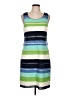 Max Studio Stripes Blue Casual Dress Size L - photo 1