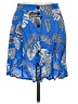 MNG 100% Viscose Tropical Blue Casual Skirt Size M - photo 1