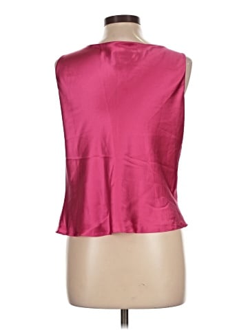 Petite Sophisticate Sleeveless Silk Top (view 2)