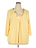 Mary McFadden Yellow 3/4 Sleeve Blouse Size 2X - photo 1