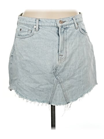 7 For All Mankind Denim Skirt (view 1)