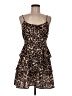 Originality 100% Polyester Animal Print Brown Cocktail Dress Size M - photo 1