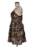 Originality 100% Polyester Animal Print Brown Cocktail Dress Size M - photo 5