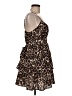 Originality 100% Polyester Animal Print Brown Cocktail Dress Size M - photo 4