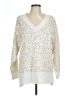 Nine West Animal Print Ivory Pullover Sweater Size L - photo 1