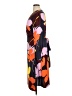Halogen 100% Polyester Print Orange Casual Dress Size XL - photo 5