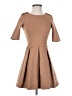 Zara Solid Tan Casual Dress Size XS - photo 1