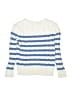 Crewcuts Outlet 100% Cotton Stripes Blue Pullover Sweater Size 8 - 9 - photo 2