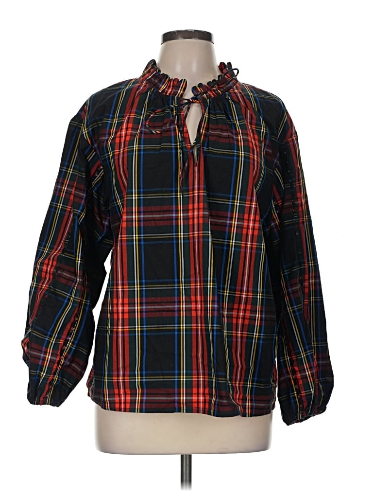 Pre-owned Jcrew 3/4 Sleeve Blouse In Black