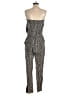 Love...ady 100% Rayon Tweed Silver Black Jumpsuit Size M - photo 2