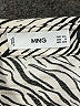 MNG 100% Viscose Animal Print Silver Long Sleeve Blouse Size 12 - photo 7