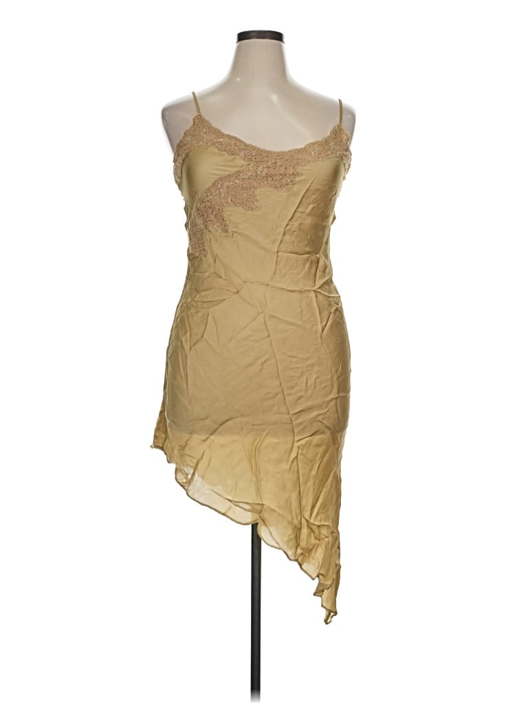 Pre-owned Zara Cocktail Dress In Tan