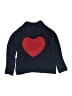 Crewcuts Hearts Blue Turtleneck Sweater Size 10 - 11 - photo 1