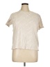 Kim Rogers Chevron-herringbone Ivory Short Sleeve Turtleneck Size XL - photo 1