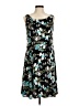 Perceptions Floral Black Casual Dress Size M - photo 1