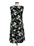 Perceptions Floral Black Casual Dress Size M - photo 2