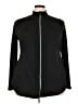 LIVI Solid Black Track Jacket Size 22 Plus - photo 1