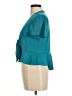 Perceptions Teal Short Sleeve Blouse Size M - photo 5