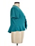 Perceptions Teal Short Sleeve Blouse Size M - photo 4