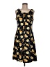 Perceptions Floral Yellow Casual Dress Size M (petite) - photo 1