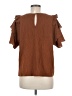 Express Brown Short Sleeve Blouse Size M - photo 2