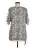 Como Vintage Silver Short Sleeve Blouse Size M - photo 2