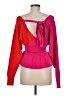 Shein Color Block Red Long Sleeve Top Size 6 - photo 2