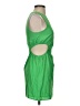 Olivaceous Solid Green Cocktail Dress Size S - photo 4