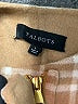 Talbots Checkered-gingham Plaid Tan Brown Wool Coat Size L - photo 6