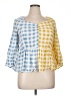 Cato 100% Rayon Yellow 3/4 Sleeve Blouse Size XL - photo 1