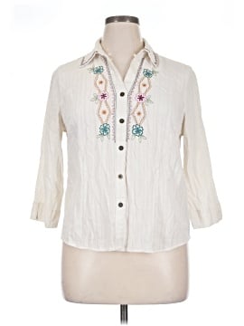 Alfred Dunner 3/4 Sleeve Button-Down Shirt (view 1)