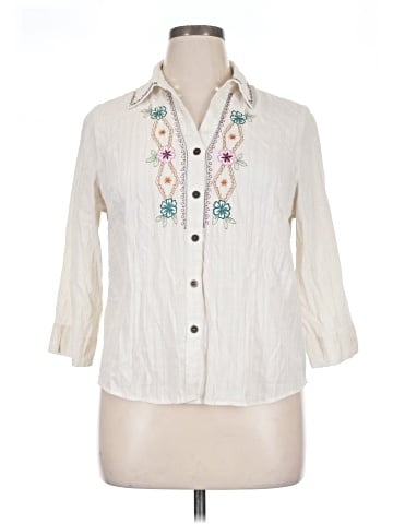 Alfred Dunner 3/4 Sleeve Button-Down Shirt (view 1)