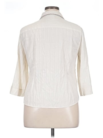 Alfred Dunner 3/4 Sleeve Button-Down Shirt (view 2)