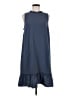 Ann Taylor LOFT 100% Polyester Solid Blue Casual Dress Size M - photo 1