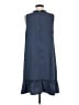 Ann Taylor LOFT 100% Polyester Solid Blue Casual Dress Size M - photo 2